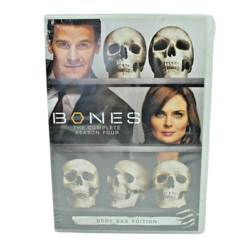 Bones The Complete Season Four Body Bag Edition DVD, 2009, 7 Disc Set New